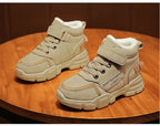 Winter Children's Boots Boys Plus Cashmere Thicken Warm Snow Boots Girls Non-slip Outdoor Boots Student Shoes Hiking Shoes