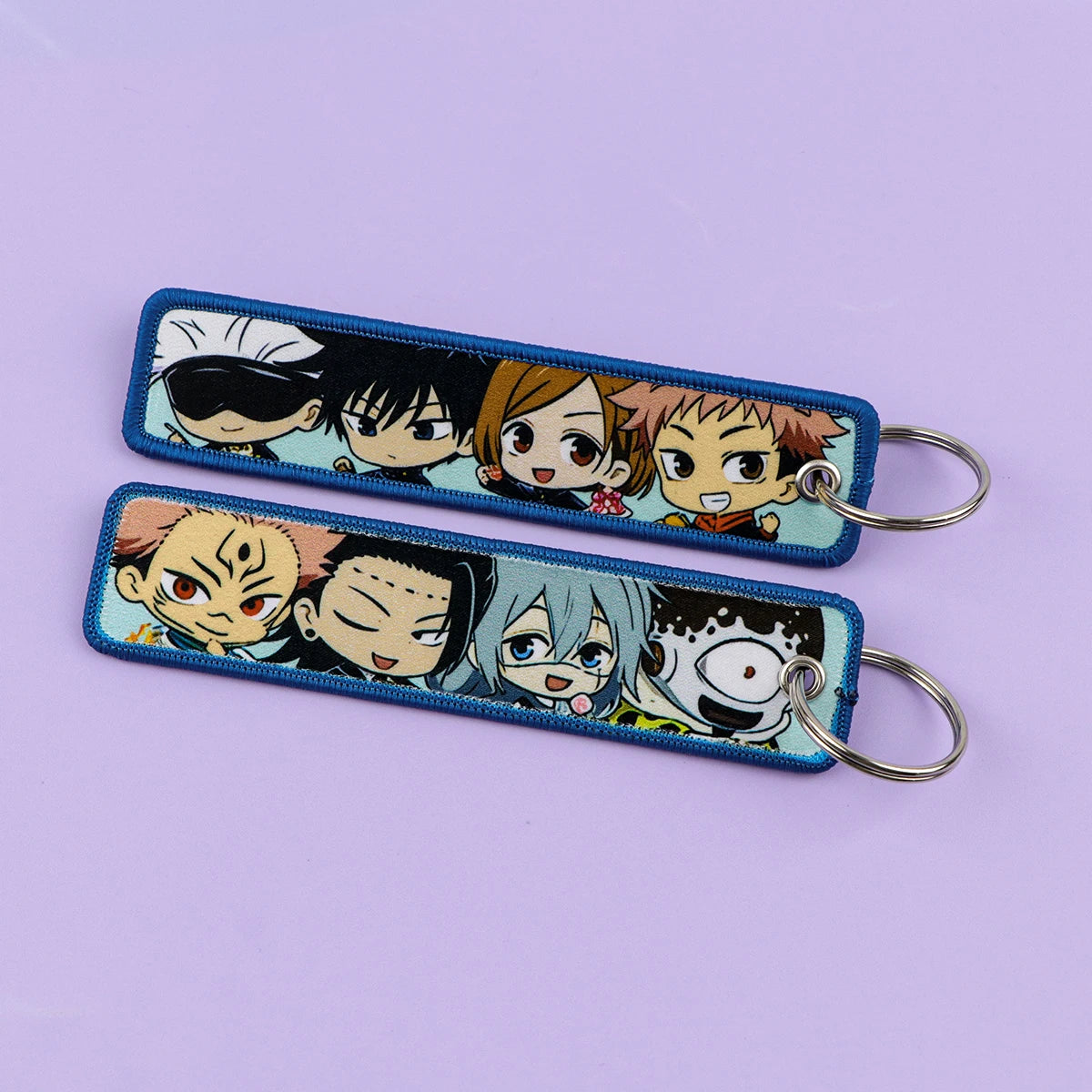 Anime Embroidery Keychain – Manga Key Fob & Car Keyring Accessory