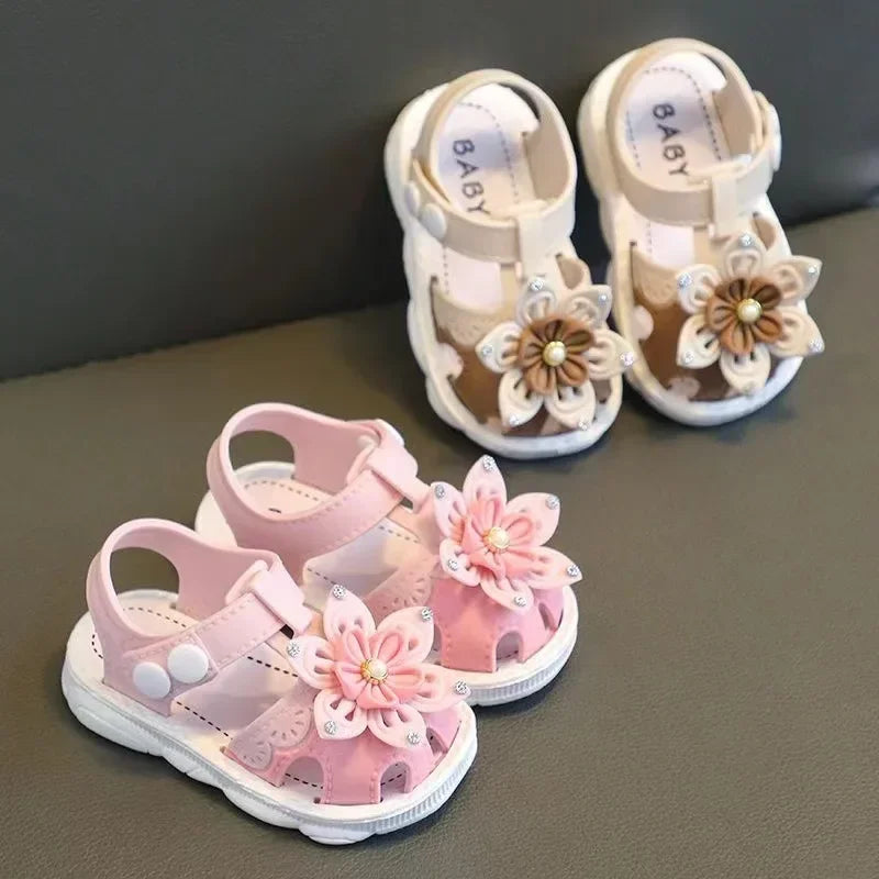 Baby Girl Bow Beach Sandals Soft Non Slip Summer Shoes