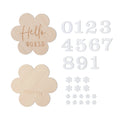 Wooden Baby Flower Shape Milestone Card Monthly Memorial Card Newborn Birthday Photography Accessories For Baby Birth Gift