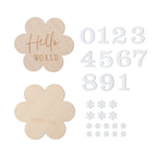 Wooden Baby Flower Shape Milestone Card Monthly Memorial Card Newborn Birthday Photography Accessories For Baby Birth Gift
