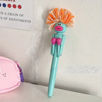 Furry Mechanical Boxing Stress Relief Pen Cartoon Funny Big Mouth Ballpoint Pen Stress Relief Office Supplies Creative Gift