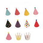 11PCS Birthday party trumpet birthday hat cute color，Son, daughter, child birthday hat, party hat