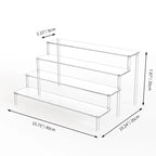 1pcs Multi-Layer Acrylic Display Stand Cake Display Rack High Transparent Trapezoidal Storage Shelf Perfect for Dessert Cupcake