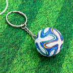 Leather Football Keychain New Exquisite Key Chain Souvenir Decoration Toy Keyring Ring School Reward for Kid Pendant Accessory