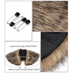 Medieval Viking Fur Cape Shawl Faux Fur Collar Shoulder Cloak Retro Warrior Knight Hunter Pirate Halloween Cosplay Costume