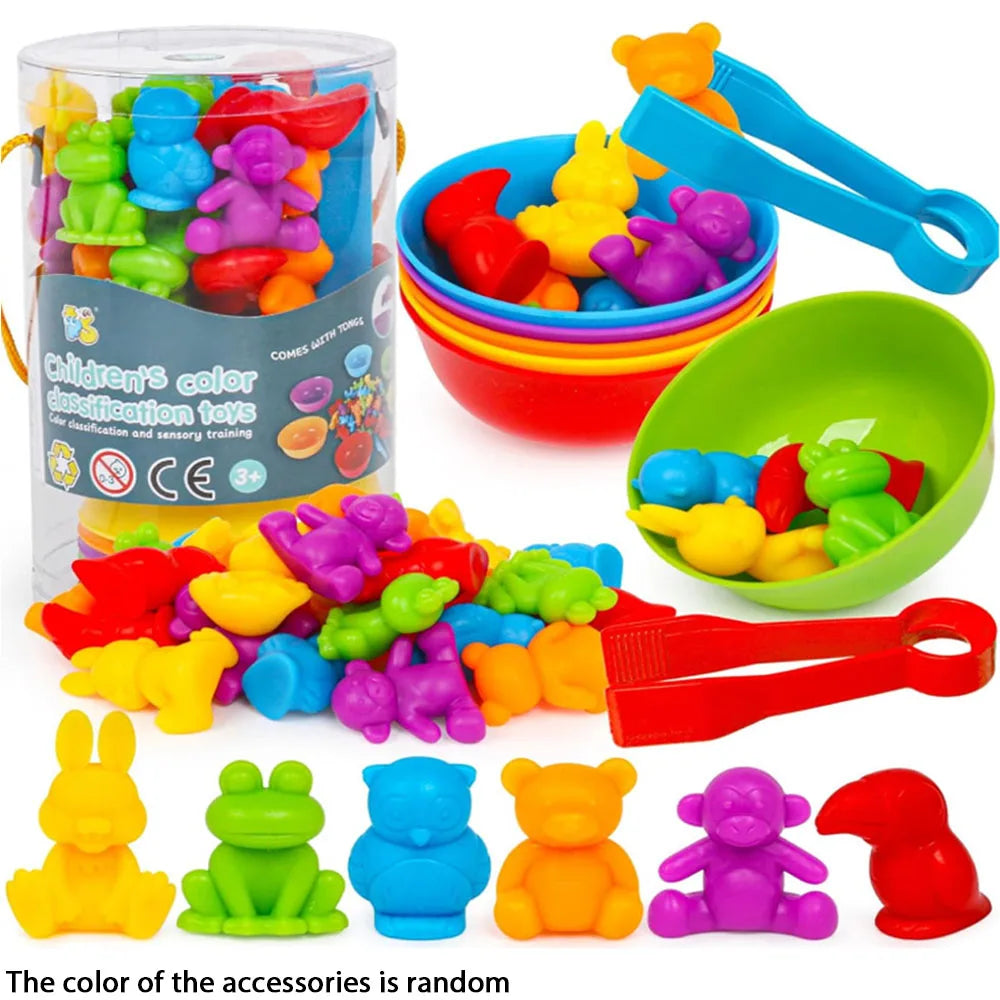 Counting Animal Toys Matching Game for Kids