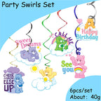 Care Bear Party Supplies Disposable Plate  Napkin Tablecloth Cake Topper Gifts Bag Kids for Birthday Party Decorations Set Gifts
