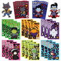 32Sheets Halloween Make a Face Puzzle PVC Sticker Kids Party Favors Gift Toy DIY Pumpkin Ghost Assemble Jigsaw Educational Game