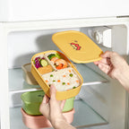 WORTHBUY Outdoor Portable Sealed Divided Food Container Detachable 3 Grids Plastic Lunch Box For Kids Student Microwave Safe