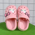 Lovely Sanrio Garden Clogs Girls Slippers Hello Kitty Pattern Summer Light Outdoor Slippers for Children Beach Pool Shoes