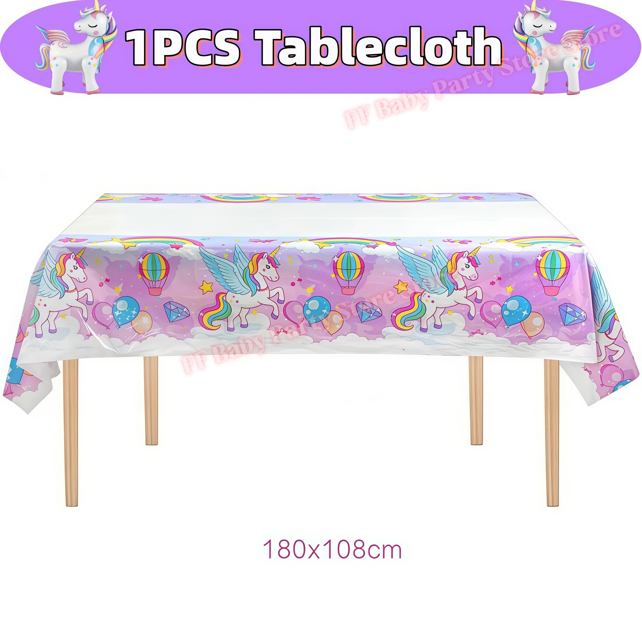 Kids Girls Unicorn Birthday Party Decoration Plate Cup Happy 1st Unicorn 3D Balloon Kid Favors Gift Wedding Baby Shower Supplies