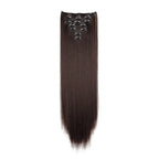 WIGSIN 24Inch Synthetic 7Pcs/set Long Straight Hair Extension 16Clips Hairstyle Black Blonde Hairpiece for Women
