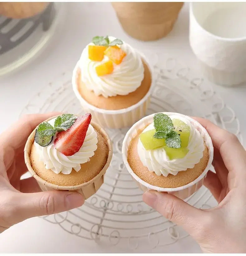 50pcs Golden Muffin Cupcake Paper Cup Oilproof Cupcake Liner Baking Cup Tray Case Caissettes Cupcake Wrapper Paper Wedding Party
