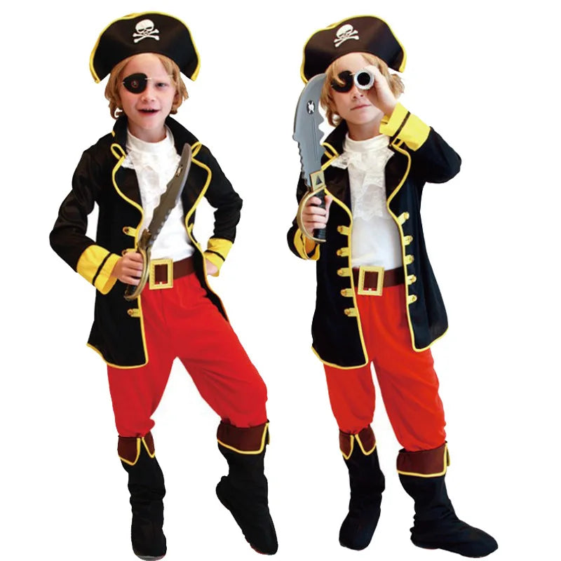 Halloween Children's Pirate Costumes for Boy Boys Kids Children Pirate Costume Fantasia Infantil Cosplay Clothing