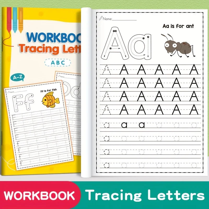 Children's Alphabet Practice Book - Alphabet Learning and Creative Coloring Activities, Developing Writing Skills, Back-To-School Supplies, Easter and Christmas Gifts, Preschoolers, Alphabet Learning Book, Preschool Activitie