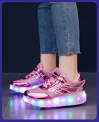 Sneakers Roller Shoes Dual-Use Skates for Kids and Adults