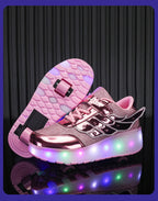 Sneakers Roller Shoes Dual-Use Skates for Kids and Adults