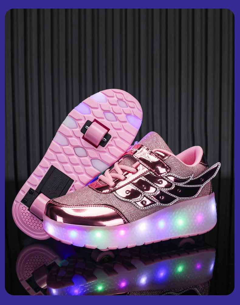 Sneakers Roller Shoes Dual-Use Skates for Kids and Adults