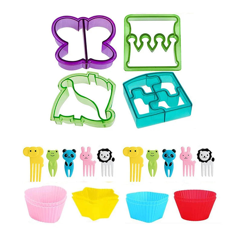 Sandwich Cutters Set for Children Food Cookies Bread Mold Maker Fruit and Vegetable Shapes Cutting Mould Baking Tools for Kids