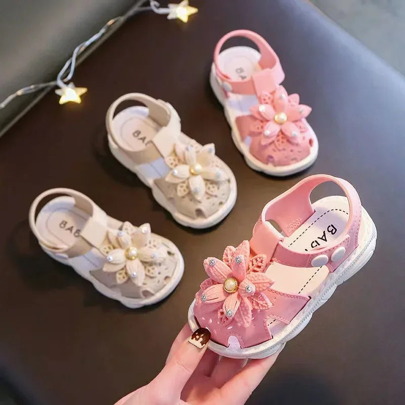 Baby Girl Bow Beach Sandals Soft Non Slip Summer Shoes