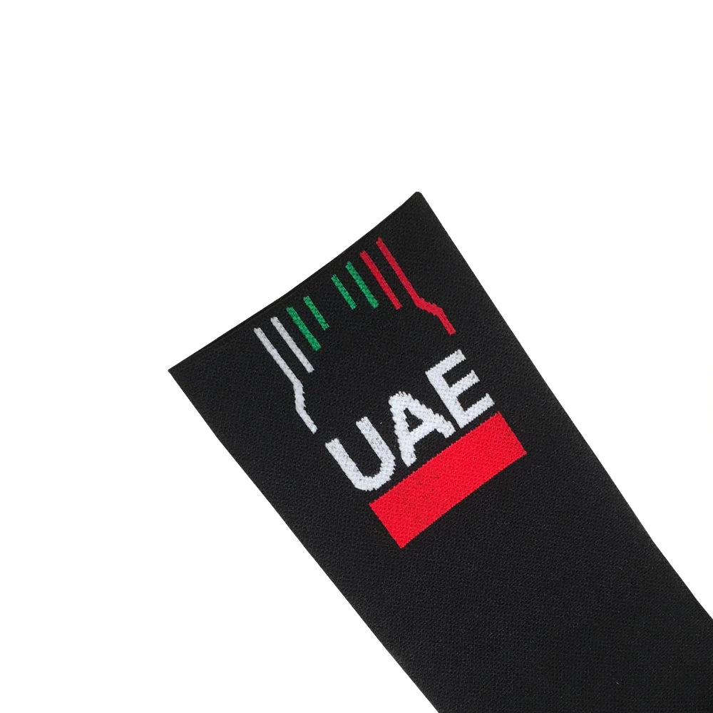 New UAE Cycling Socks rTeam Bike Nurse Compression Road Bike Running Mtb Knee-high White Sports Running Football Socks