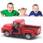 1:32 Red Vintage Metal Truck Pull Back Model Toy