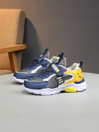 Autumn and Winter Children's Shoes, Boys' Sports Shoes, Leather Surface, Breathable, Non-Slip, Versatile Sports Shoes for Middle-Aged and Older Children, Elementary School Students
