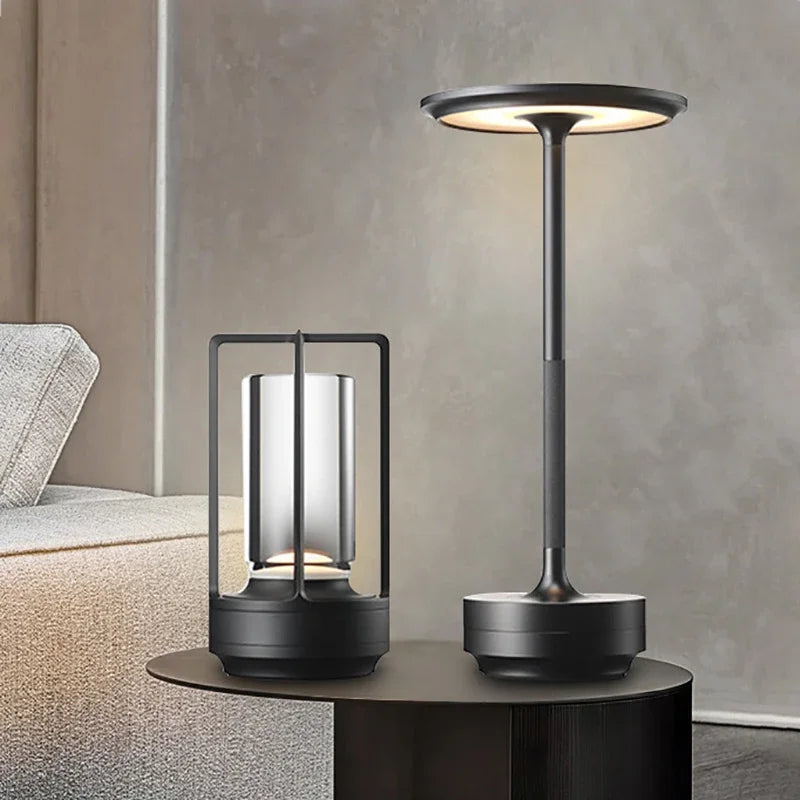 GGbingo Rechargeable Wireless Table Lamp LED Touch Sensor Desktop Night Light Reading Lamp for Hotel Bar Bedroom Decor Light