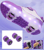 Light Up Roller Shoes Kids LED Sneakers USB Charge Sport Shoes