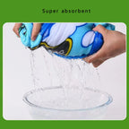 1 Pack of Cartoon Hooded Poncho Bath Towels for Children Aged 2-7, Made of Polyester Fiber with Strong Water Absorption, Cartoon-Themed Bath Towel, Suitable for Beach Trips, Bathroom Supplies
