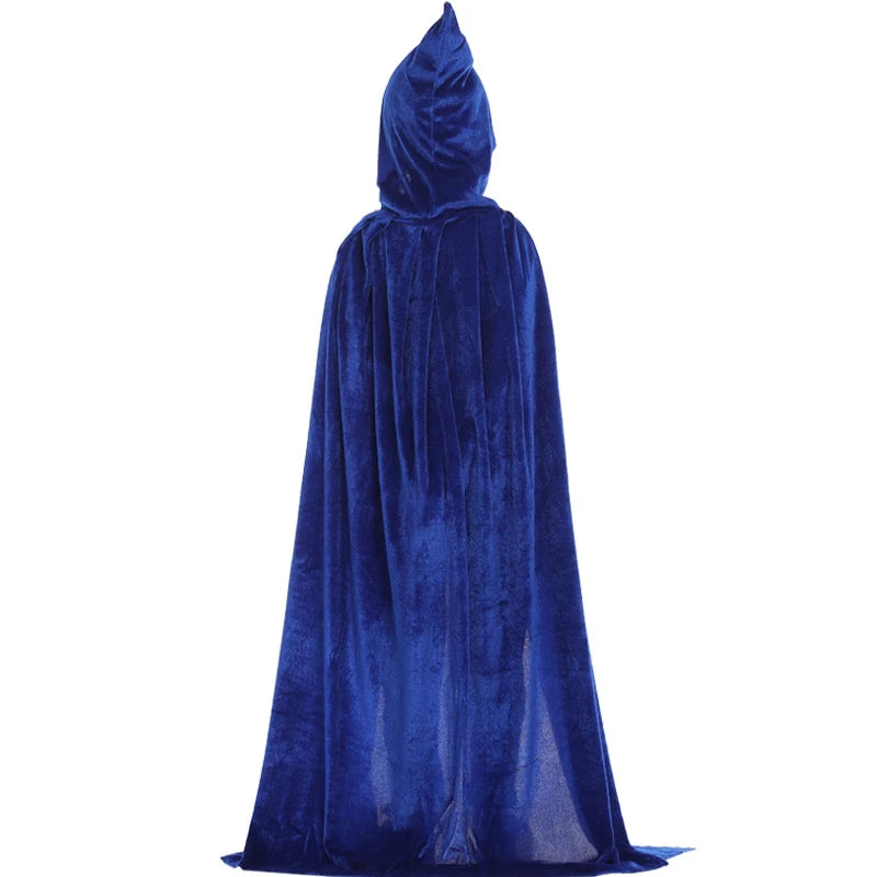Halloween Adult Kids Witch Cloak Cape Hooded Cosplay Costume Death Cloak Carnival Party Halloween Long Cape 8 Colors