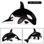 Oenux Ocean Animal Savage Megalodon Beluga Big Shark Orca Sperm Blue Whale Action Figures Sea Life Model Educational Kids Toy