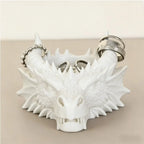 Cool Gothic Dragon Head Desktop Decor, Dark Series Jewelry Storage Organizer, Home Ornament