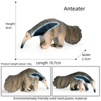 Oenux Realistic Wildlife Animal Model Beaver Badger Wolverine Anteater Pangolin Figurine  Simulation Cognitive Educational Displ