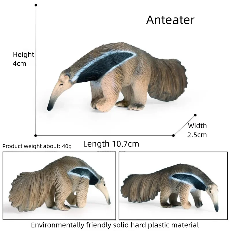 Oenux Realistic Wildlife Animal Model Beaver Badger Wolverine Anteater Pangolin Figurine  Simulation Cognitive Educational Displ