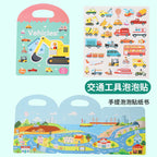 Sticker Books 3D Reusable Stickers Books Animal Dinosaurs Ocean World Vehicle Educational Travel Stickers