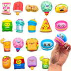 12pcs Mini Squeeze Toys, School and Birthday Gift Pack with Various Food &Fries Slow-Rising Squishy Toys,Random Styles Christmas