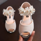 Girls Rhinestone Flower Shoes Princess Dress Pumps for Kids