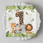 20Pcs/Bag Jungle Animals ONE Printed Napkins Wedding Birthday Baby Shower Party Paper Tissues Camping Hotel Table Napkins