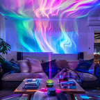 LED Northern Lights Projector Light 7 Modes Starry Sky Night Light with Remote USB Plug-in Auto Rotate for Bedroom Ceiling Party
