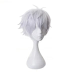 Gojo Satoru Cosplay Wig Anime Jujutsu Kaisen Cosplay Gojo Short Heat Resistant Synthetic Hair Anime Wigs Costume Party