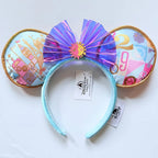 Disney Princess Headband Mickey Ear Rapunzel Sequin Bow Hair Hoop Birthday Gift Girl Accessories Halloween Gift Christmas Jack