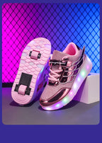 Sneakers Roller Shoes Dual-Use Skates for Kids and Adults