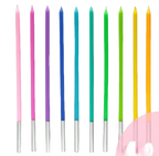 6/12/48pcs/1case Birthday Candles Spiral Cake Candles  Long Thin Cake Candles For Wedding Party And Cake Decoration