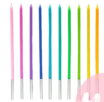 6/12/48pcs/1case Birthday Candles Spiral Cake Candles  Long Thin Cake Candles For Wedding Party And Cake Decoration