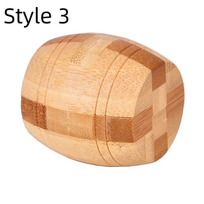 Wooden Kong Ming Lock IQ Brain Teaser Puzzle Toy