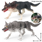 Oenux Wild Beast Animals Small Gray Wolf Maned Wolf Baby Wolves Simulation Model Action Figures Collection PVC Gift Kid Toy Gift