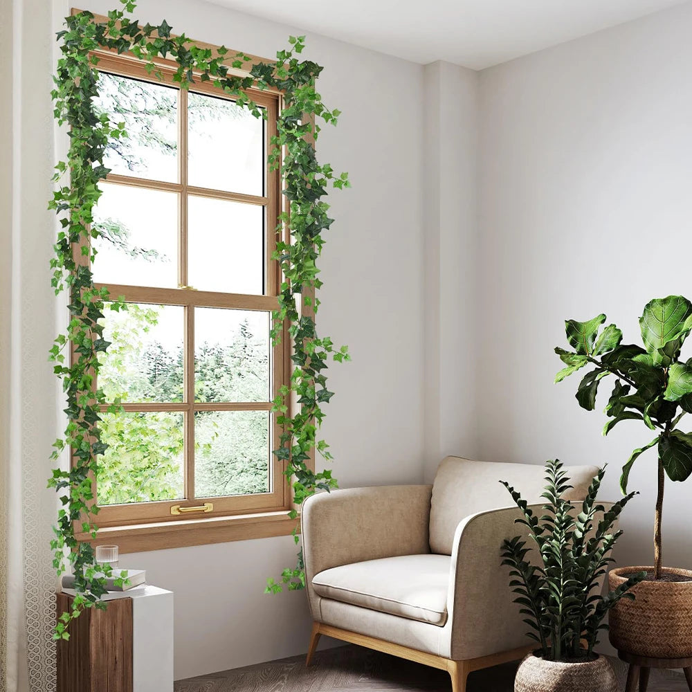 1/3/5pcs Artificial Vines Ivy Garland 1.8m Greenery Fake Ivy Hanging Plants for Home Wall Arch Wedding Room Indoor Outdoor Decor
