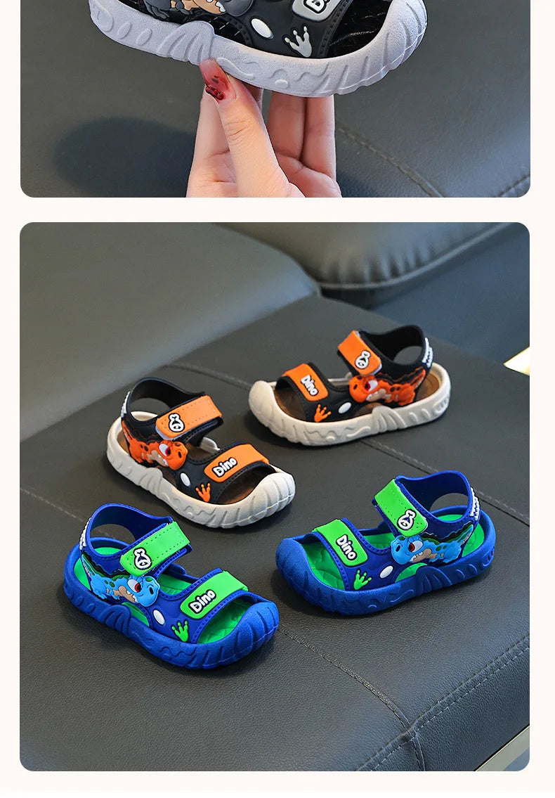 Kids Sport Sandals Breathable Velcro Shoes for Children